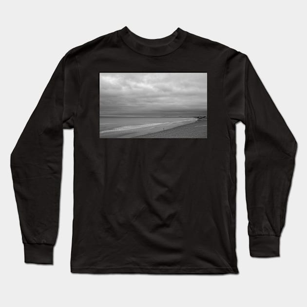 Monochrome Brighton Beach Long Sleeve T-Shirt by Graz-Photos